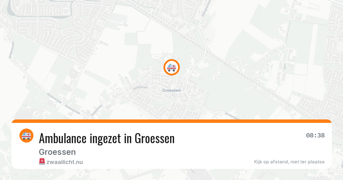 Ambulance ingezet in Groessen — 17 mrt 2026
