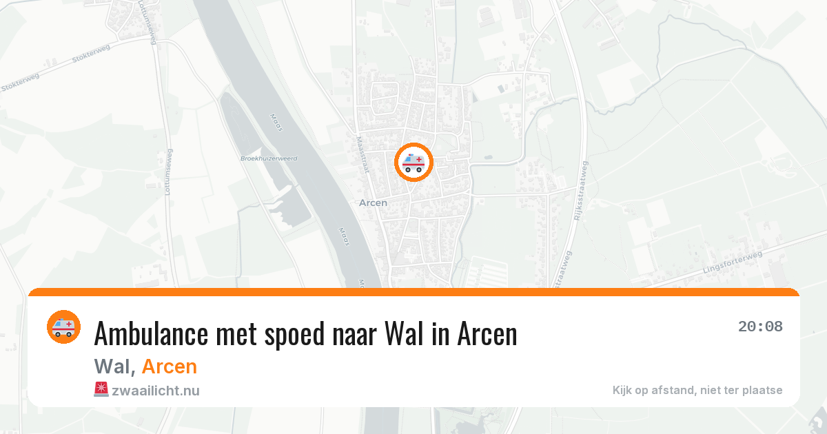 Ambulance met spoed naar Wal in Arcen — 13 jul 2026
