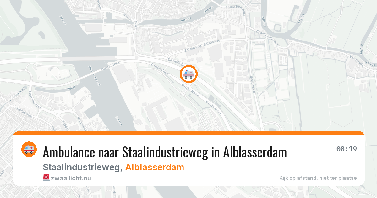 Ambulance naar Staalindustrieweg in Alblasserdam — 20 jul 2026