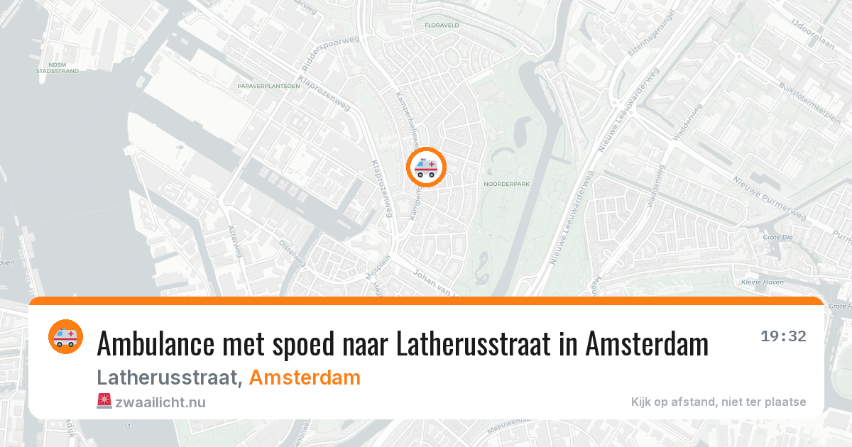 Ambulance met spoed naar Latherusstraat in Amsterdam — 16 jul 2026