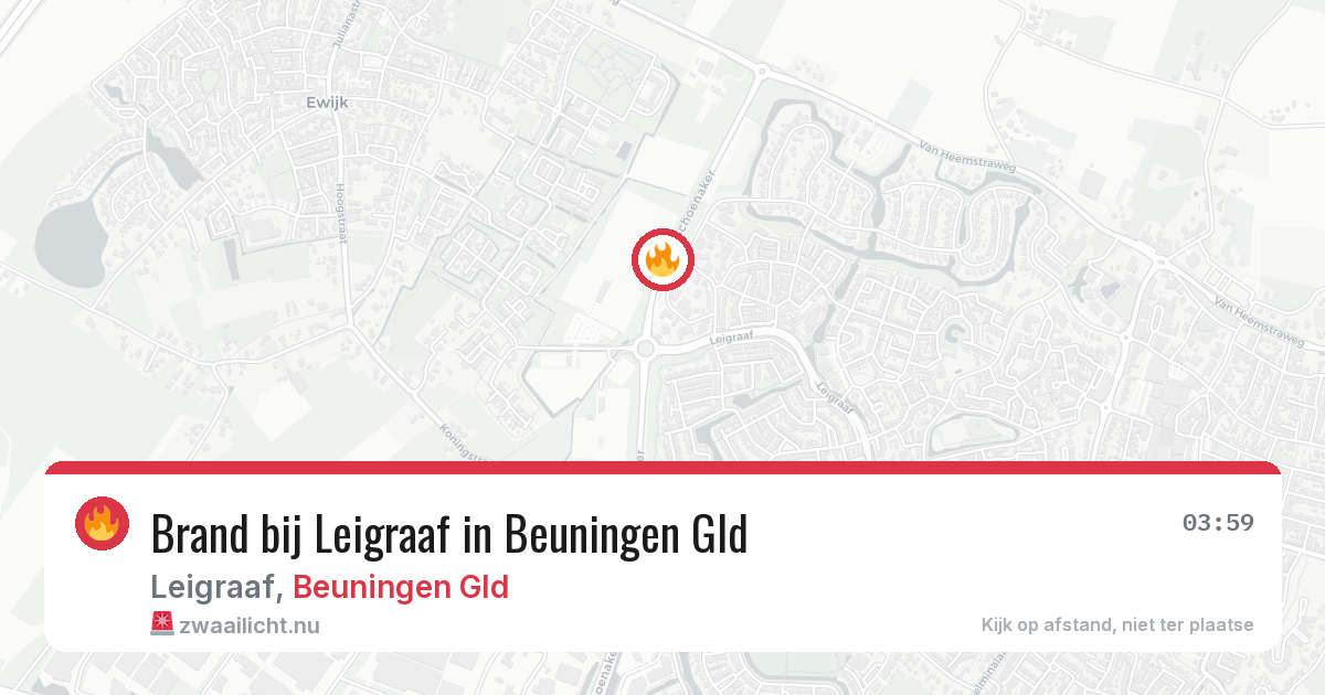 Brand bij Leigraaf in Beuningen Gld — 15 jul 2026