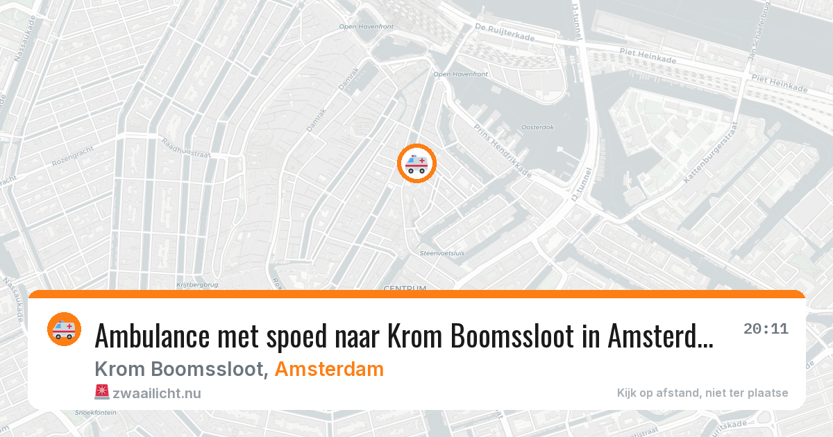 Ambulance met spoed naar Krom Boomssloot in Amsterdam — 22 jul 2026
