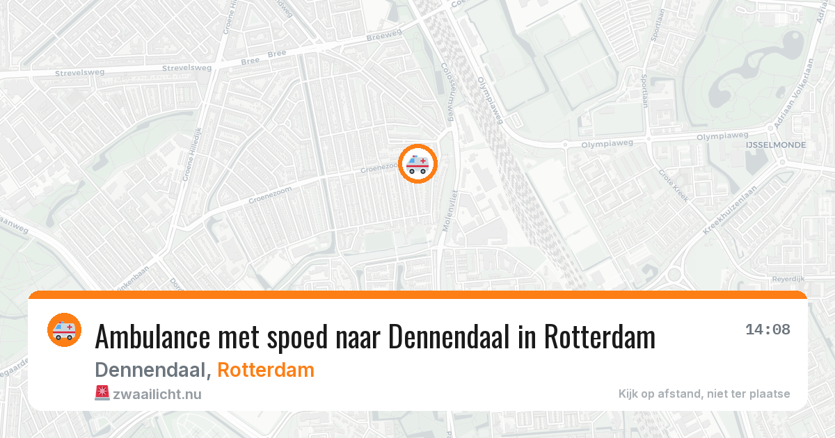 Ambulance met spoed naar Dennendaal in Rotterdam — 24 mei 2026