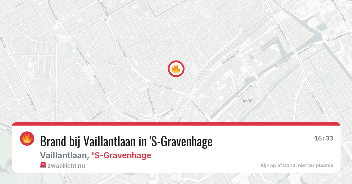 Brand bij Vaillantlaan in 'S-Gravenhage — 20 mei 2026