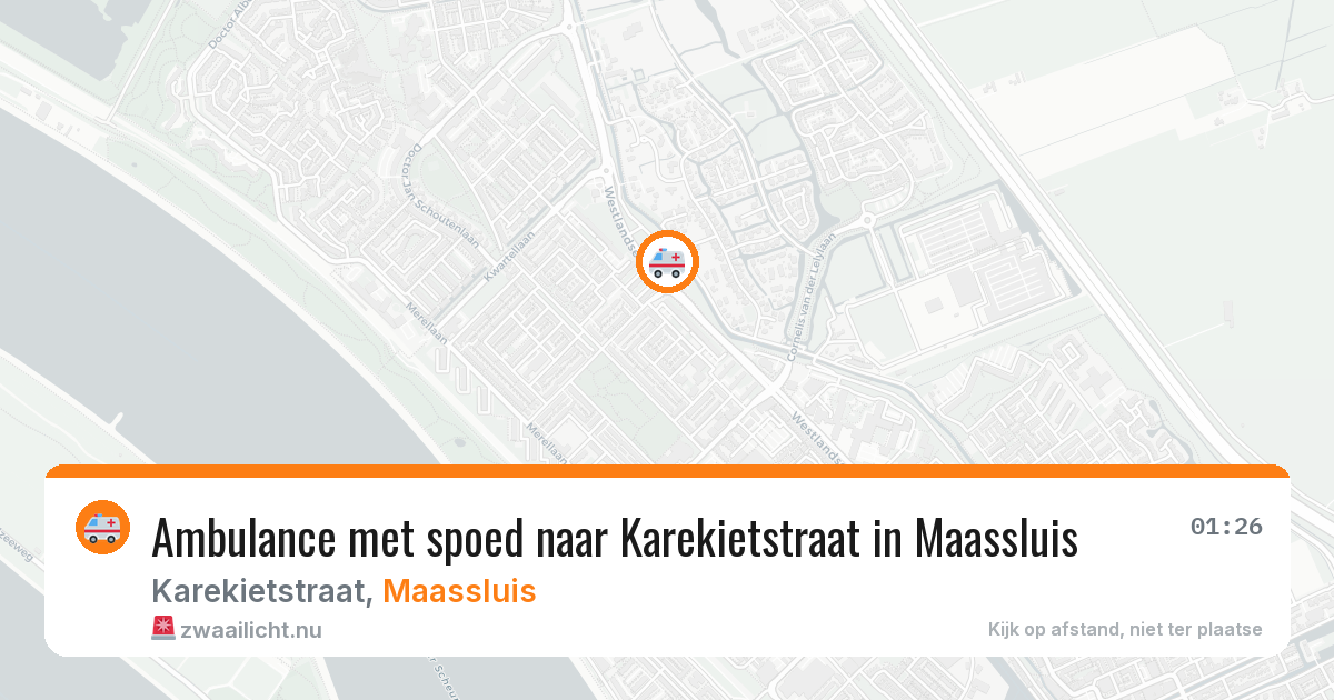 Ambulance met spoed naar Karekietstraat in Maassluis — 15 jul 2026