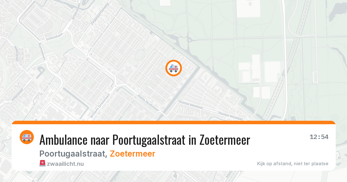 Ambulance naar Poortugaalstraat in Zoetermeer — 26 jul 2026
