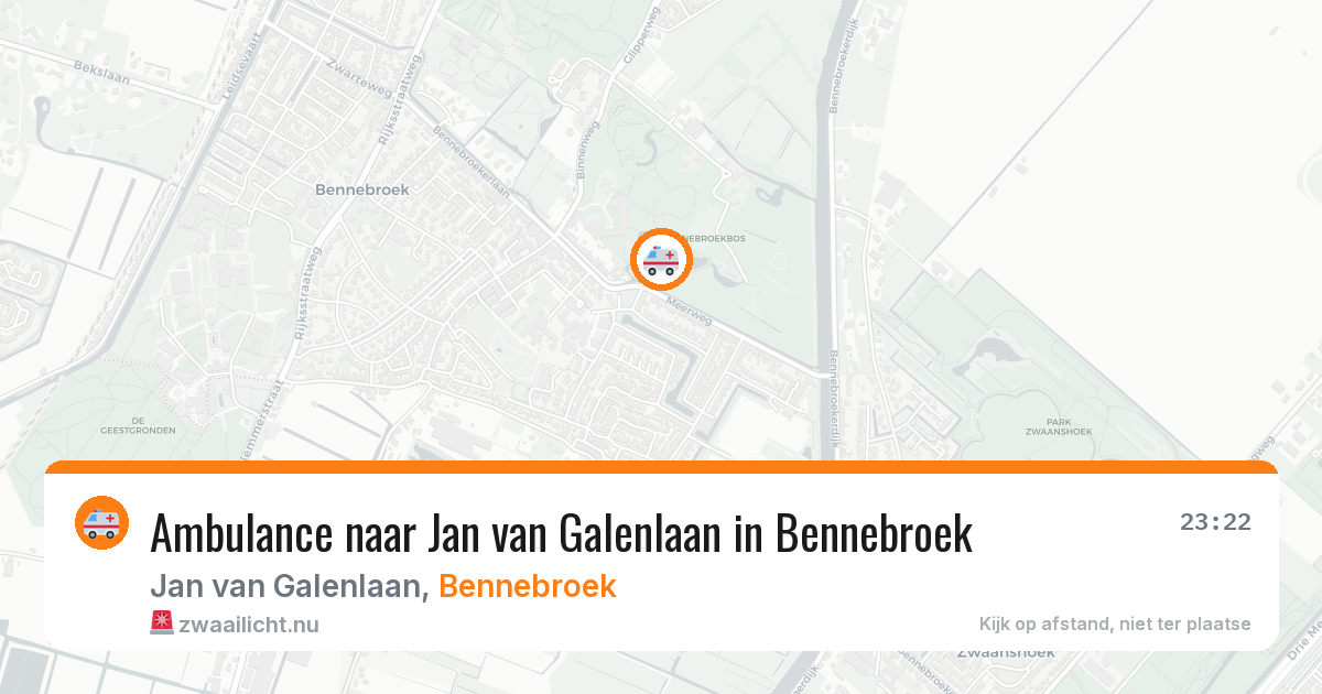 Ambulance naar Jan van Galenlaan in Bennebroek — 12 jul 2026