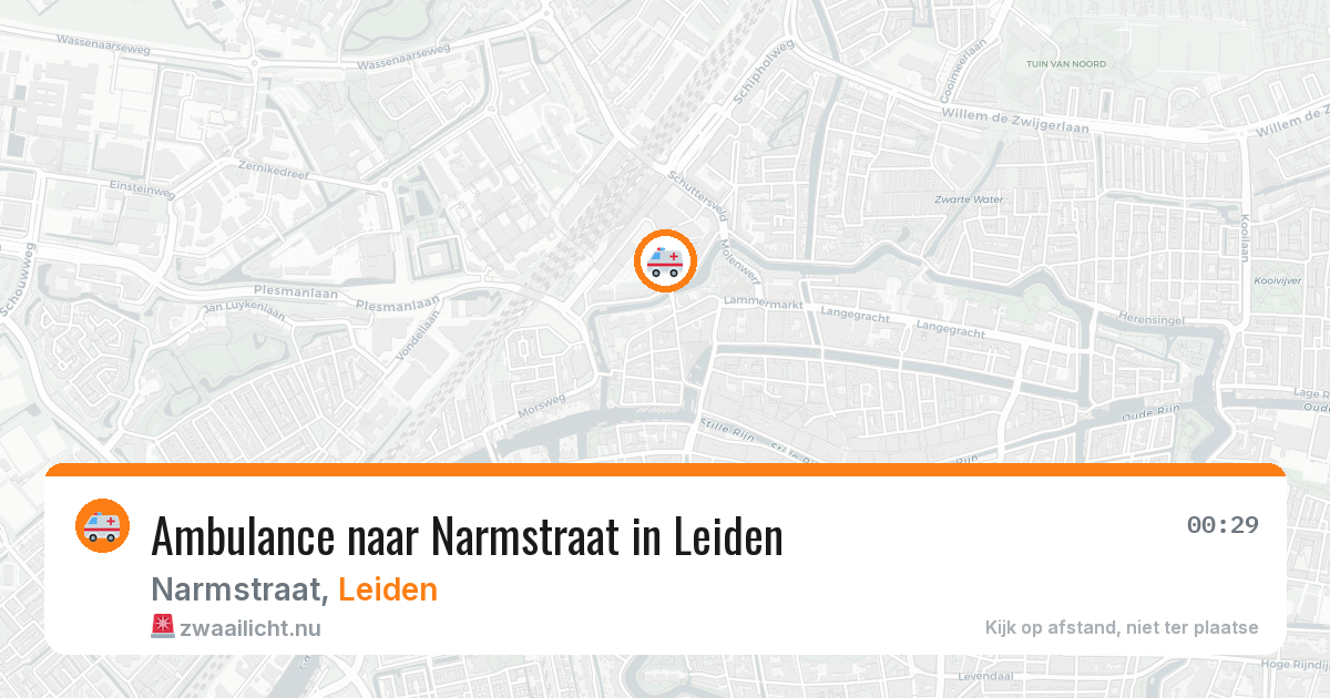 Ambulance naar Narmstraat in Leiden — 17 jul 2026