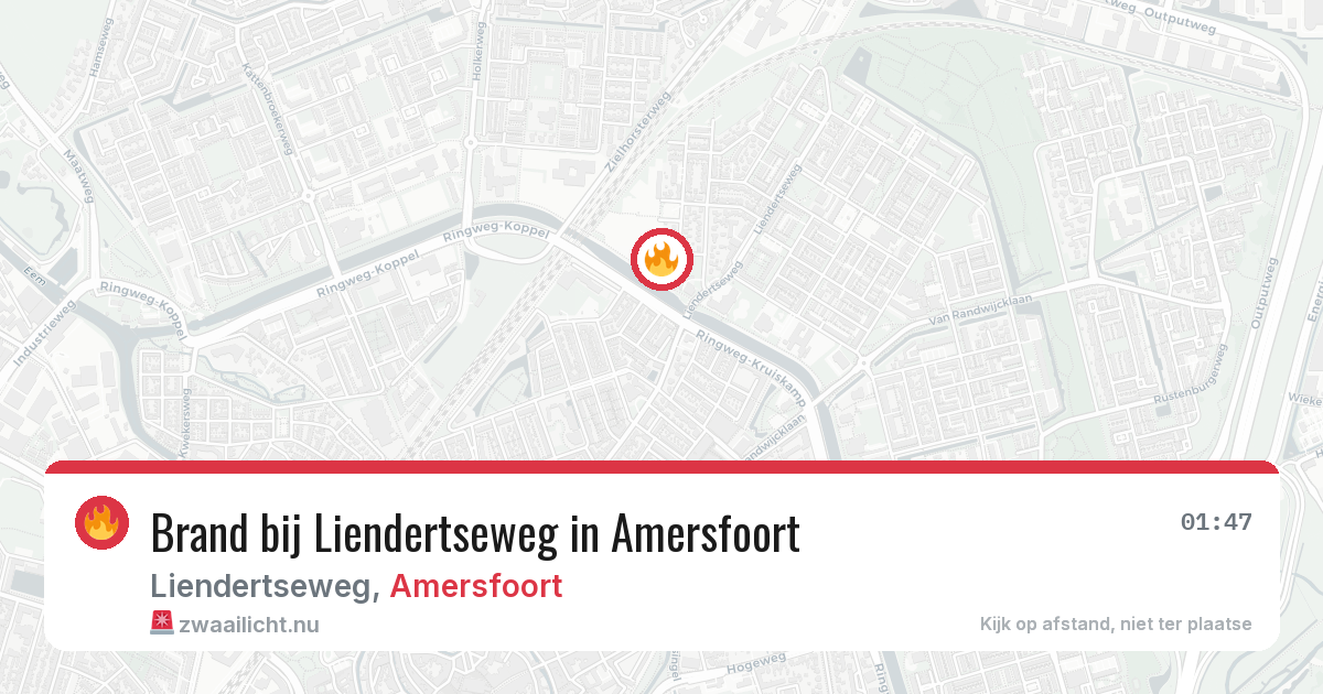 Brand bij Liendertseweg in Amersfoort — 9 mei 2026