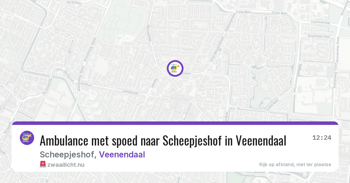 Ambulance met spoed naar Scheepjeshof in Veenendaal — 18 jul 2026