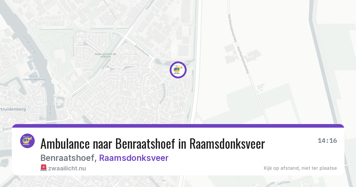 Ambulance naar Benraatshoef in Raamsdonksveer — 30 mei 2026