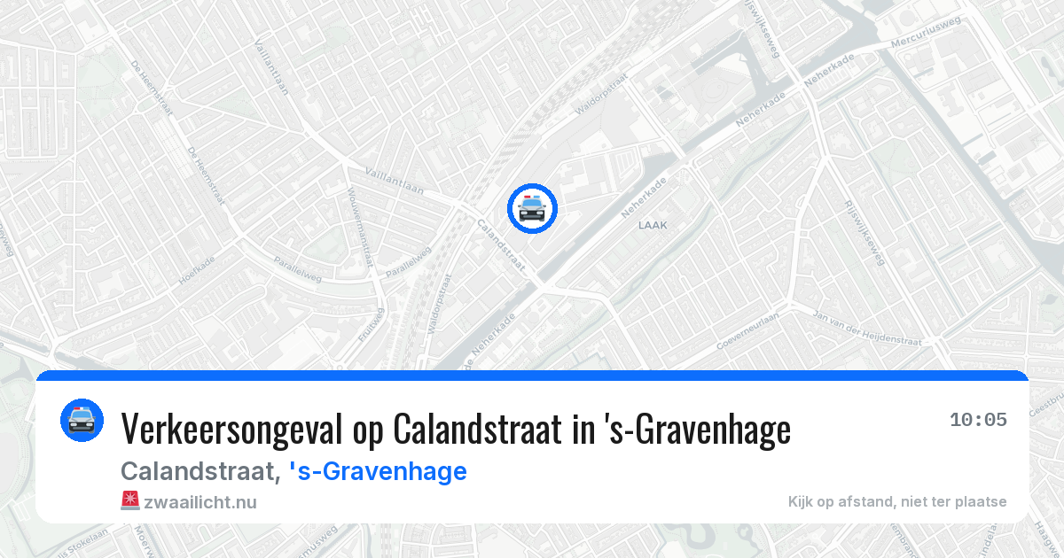 Verkeersongeval op Calandstraat in 's-Gravenhage — 18 mei 2026