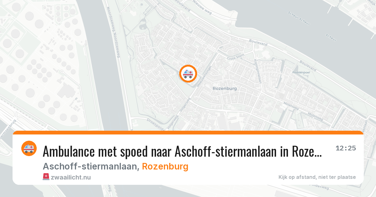 Ambulance met spoed naar Aschoff-stiermanlaan in Rozenburg — 25 apr 2026