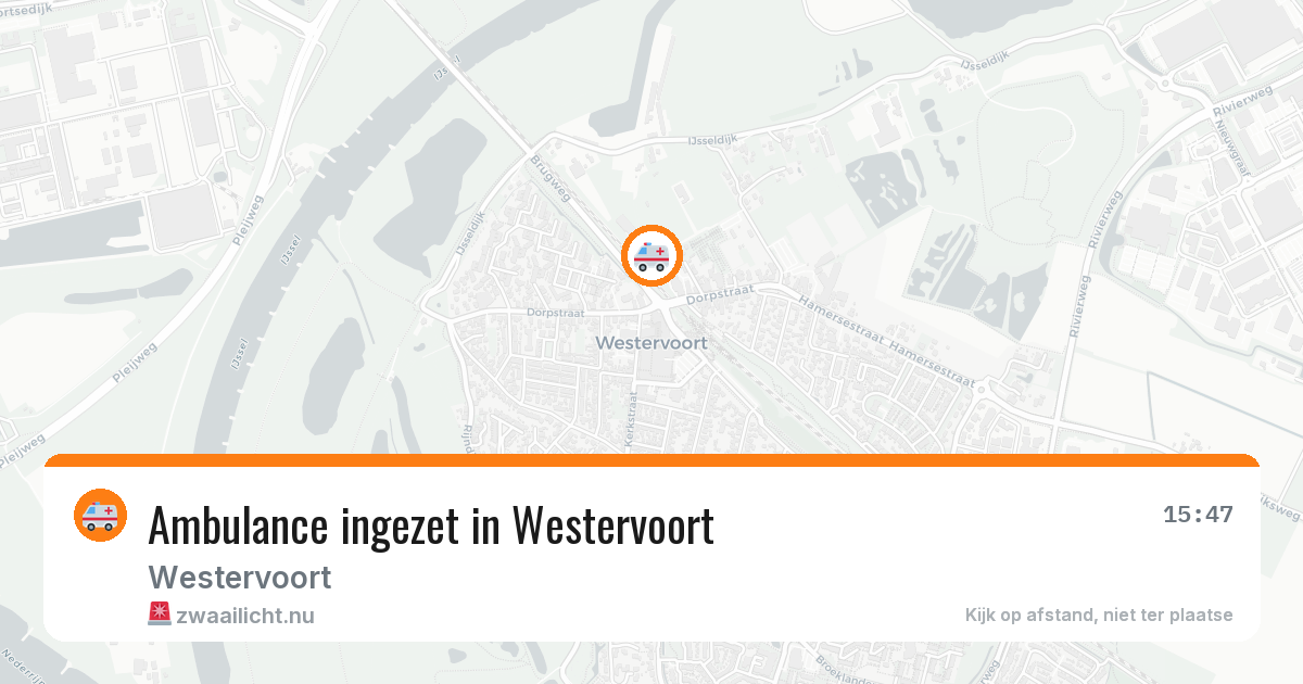 Ambulance ingezet in Westervoort — 10 jul 2026