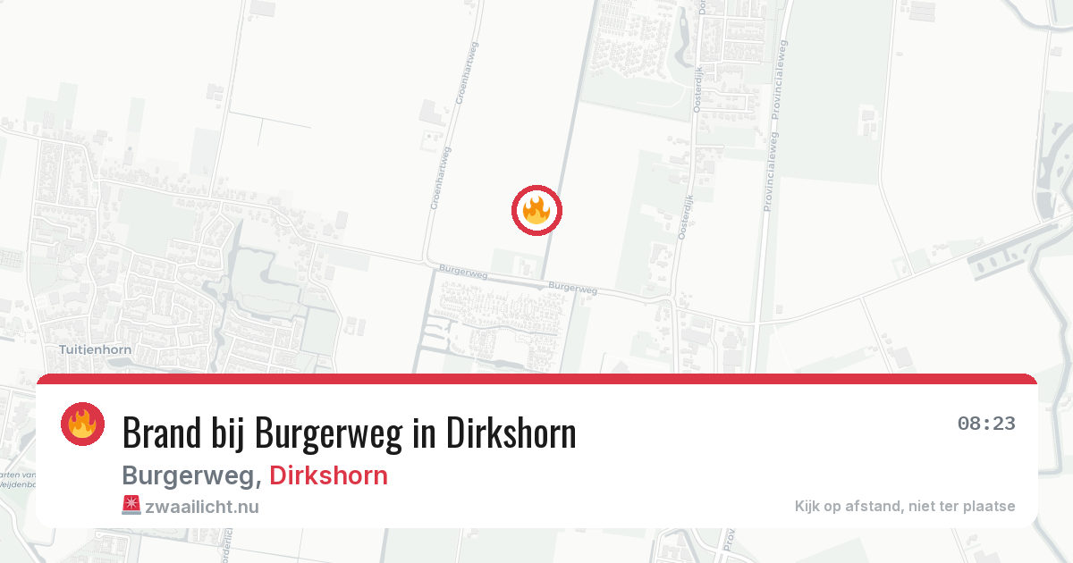 Brand bij Burgerweg in Dirkshorn — 2 jun 2026