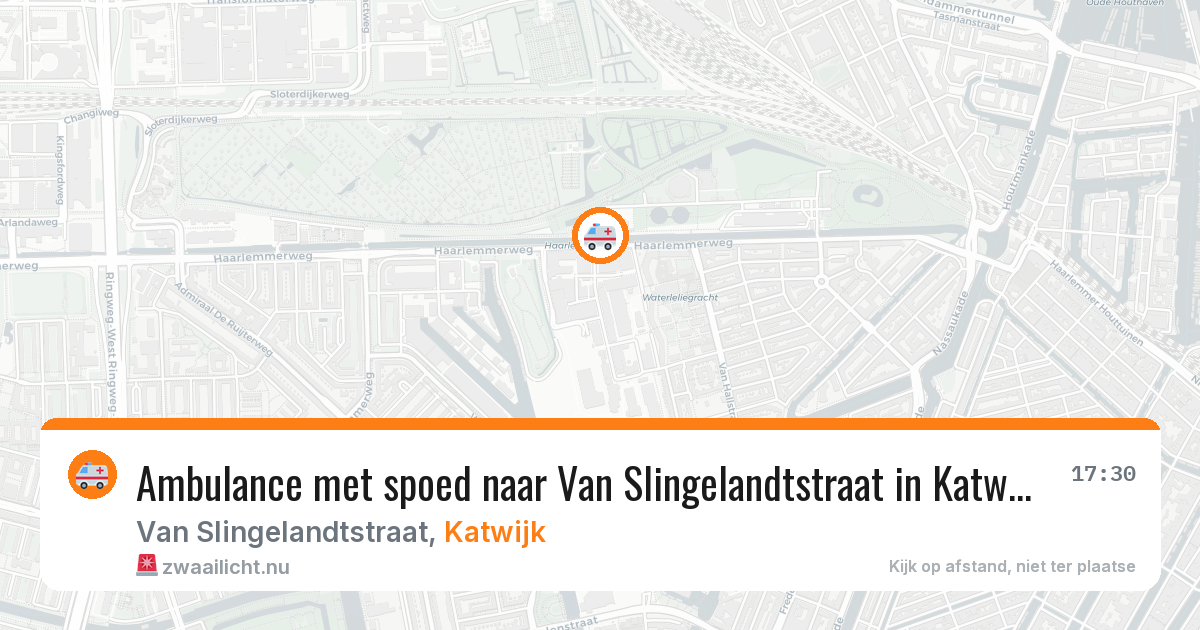 Ambulance met spoed naar Van Slingelandtstraat in Katwijk — 18 jan 2026