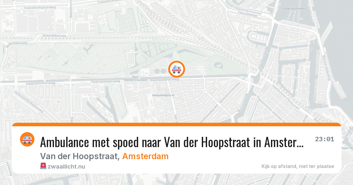 Ambulance met spoed naar Van der Hoopstraat in Amsterdam — 16 mei 2026
