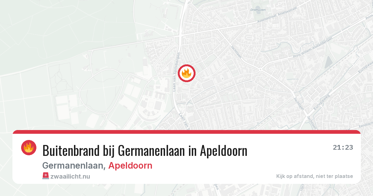 Buitenbrand bij Germanenlaan in Apeldoorn — 24 mei 2026
