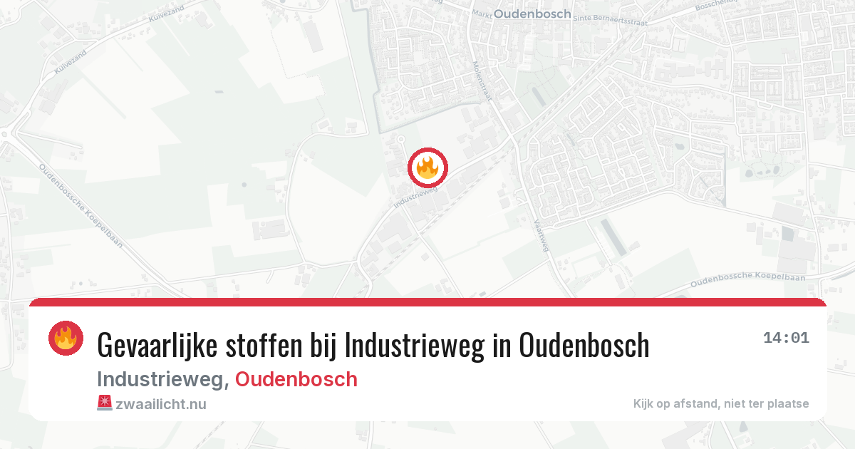 Gevaarlijke stoffen bij Industrieweg in Oudenbosch — 28 mei 2026