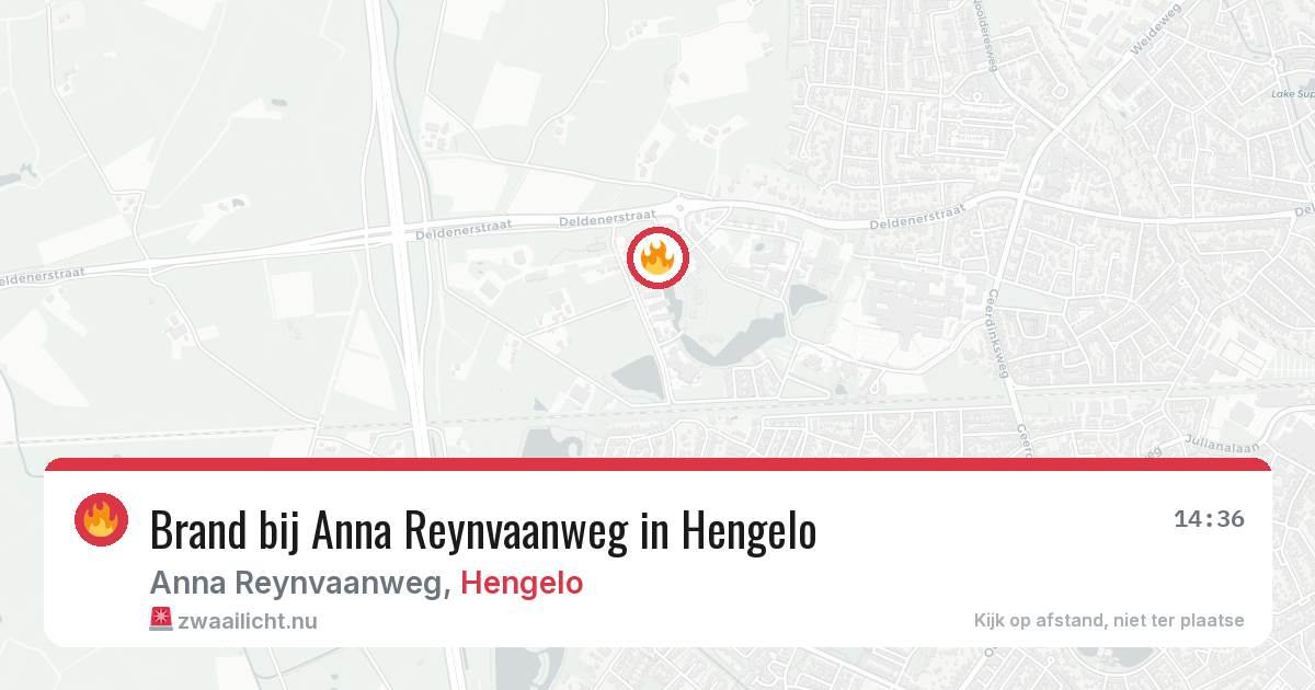 Brand bij Anna Reynvaanweg in Hengelo — 19 mrt 2026