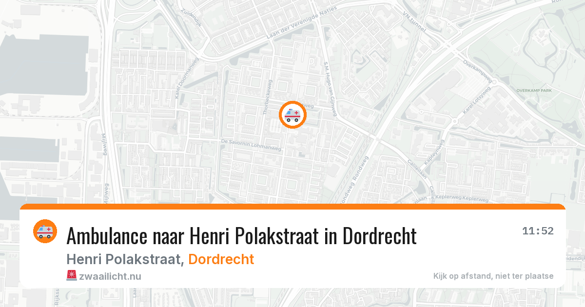 Ambulance naar Henri Polakstraat in Dordrecht — 12 jul 2026