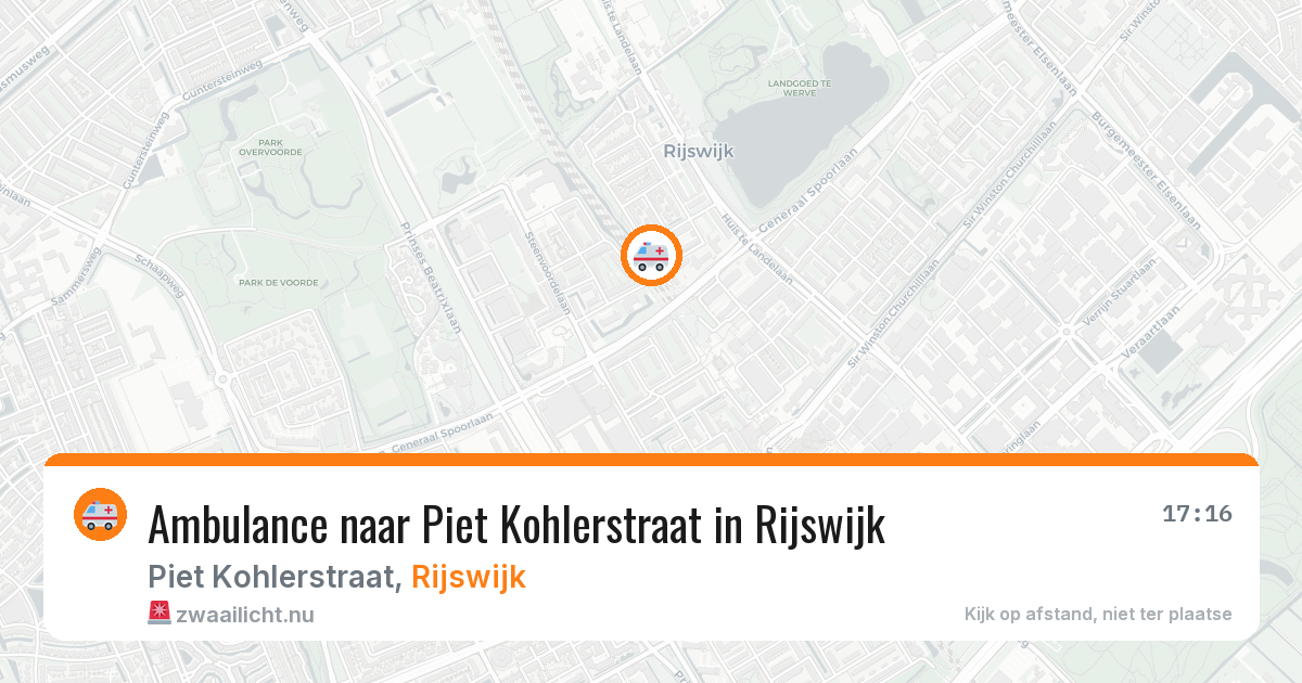 Ambulance naar Piet Kohlerstraat in Rijswijk — 14 jul 2026