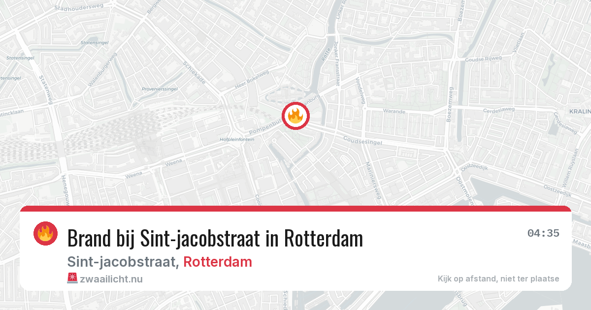 Brand bij Sint-jacobstraat in Rotterdam — 25 mrt 2026