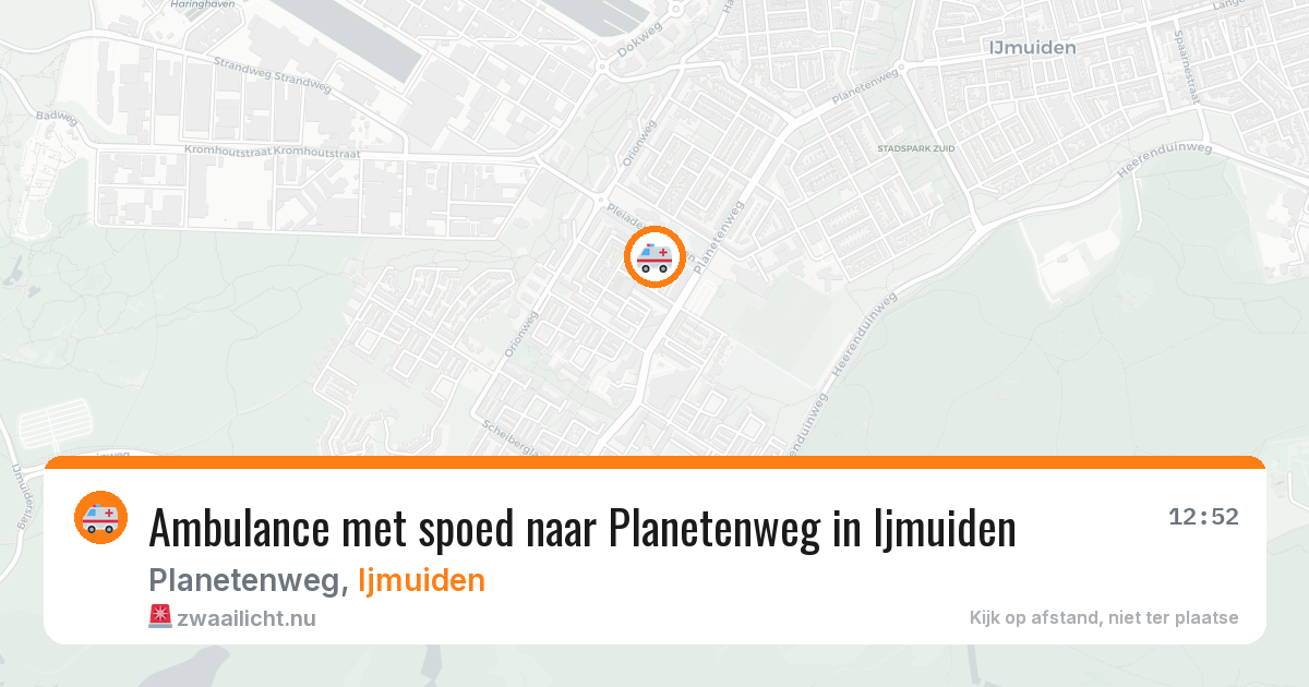 Ambulance met spoed naar Planetenweg in Ijmuiden — 9 jul 2026