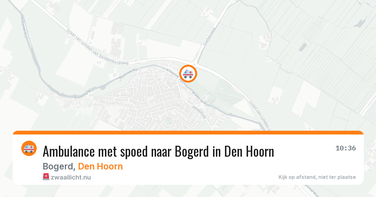 Ambulance met spoed naar Bogerd in Den Hoorn — 24 jan 2026