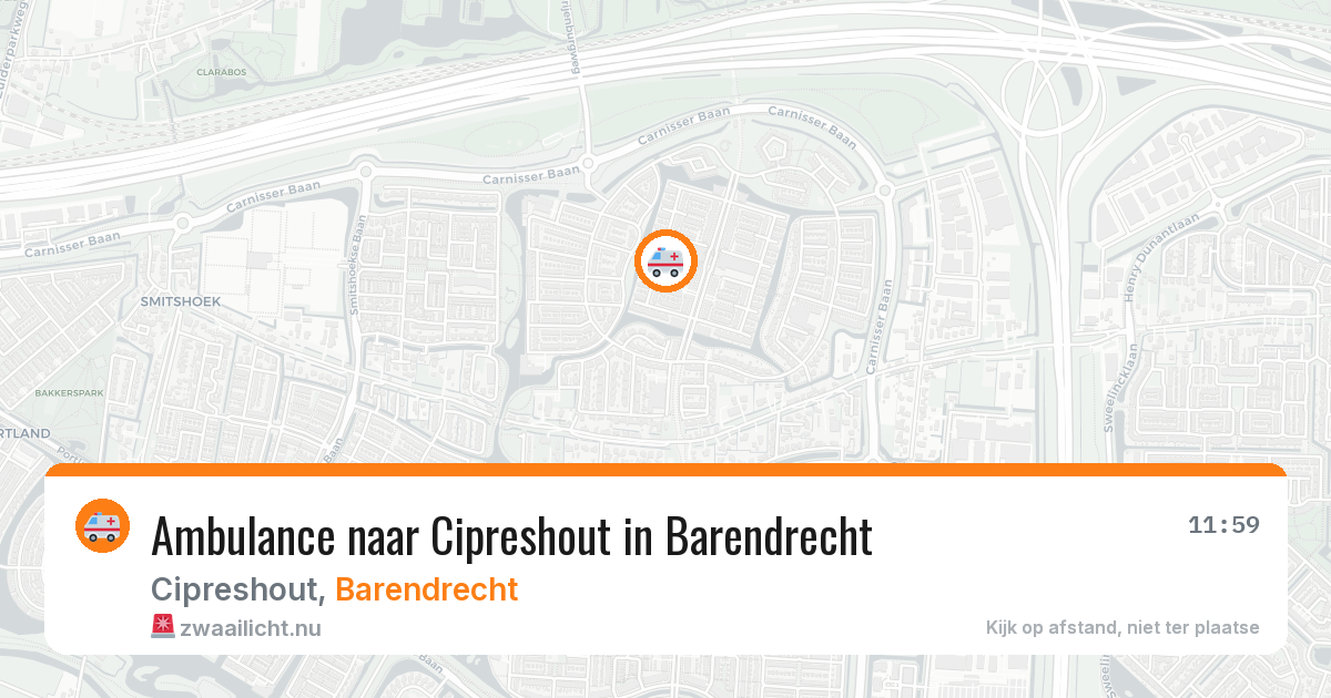 Ambulance naar Cipreshout in Barendrecht — 18 jul 2026