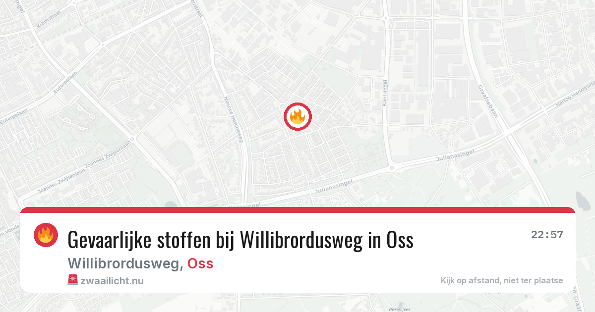Gevaarlijke stoffen bij Willibrordusweg in Oss — 25 mei 2026
