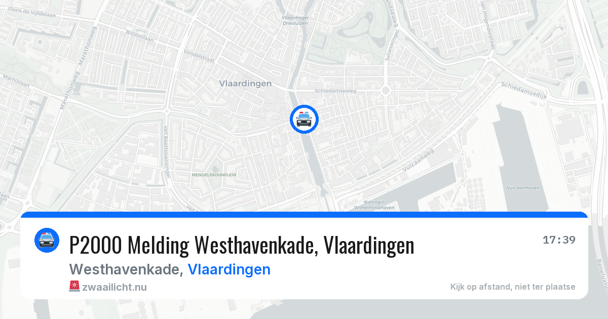 P2000 Melding Westhavenkade, Vlaardingen — 19 jul 2026
