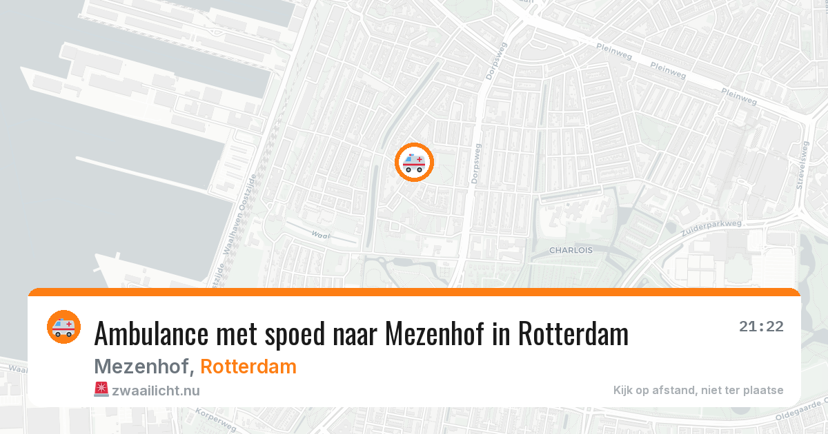 Ambulance met spoed naar Mezenhof in Rotterdam — 19 jul 2026