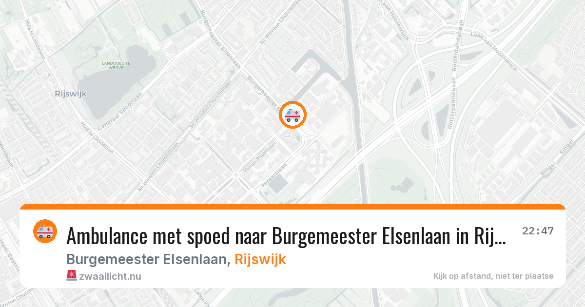 Ambulance met spoed naar Burgemeester Elsenlaan in Rijswijk — 6 mei 2026
