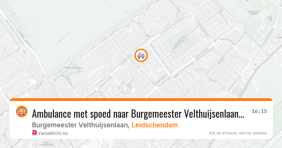 Ambulance met spoed naar Burgemeester Velthuijsenlaan in Leidschendam — 28 feb 2026