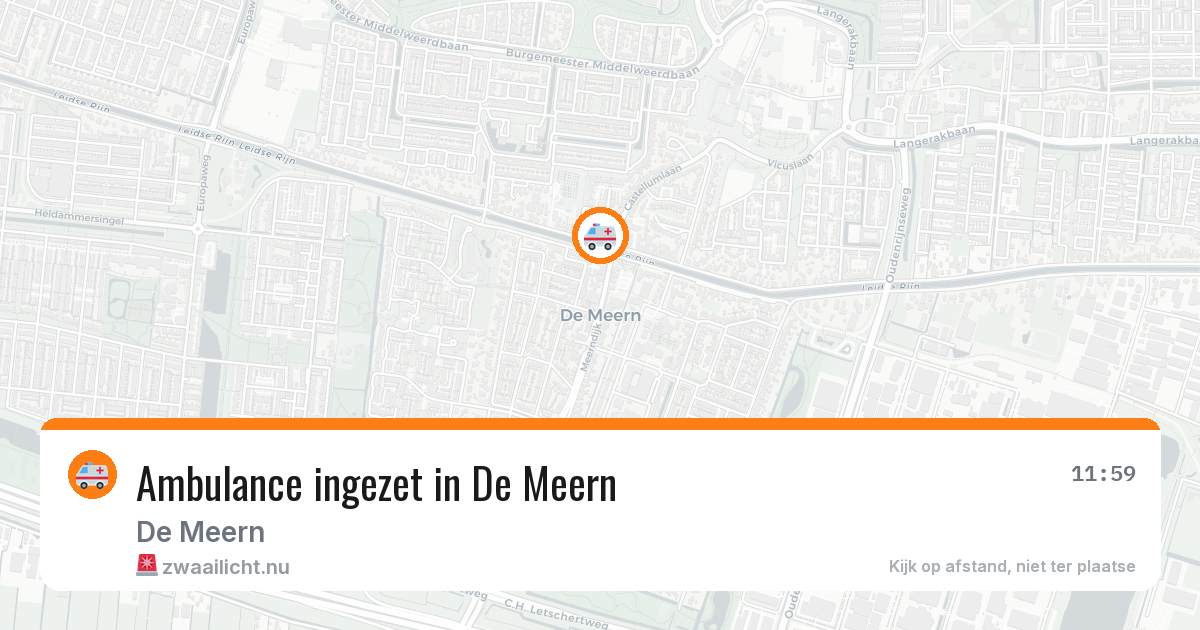 Ambulance ingezet in De Meern — 20 jul 2026