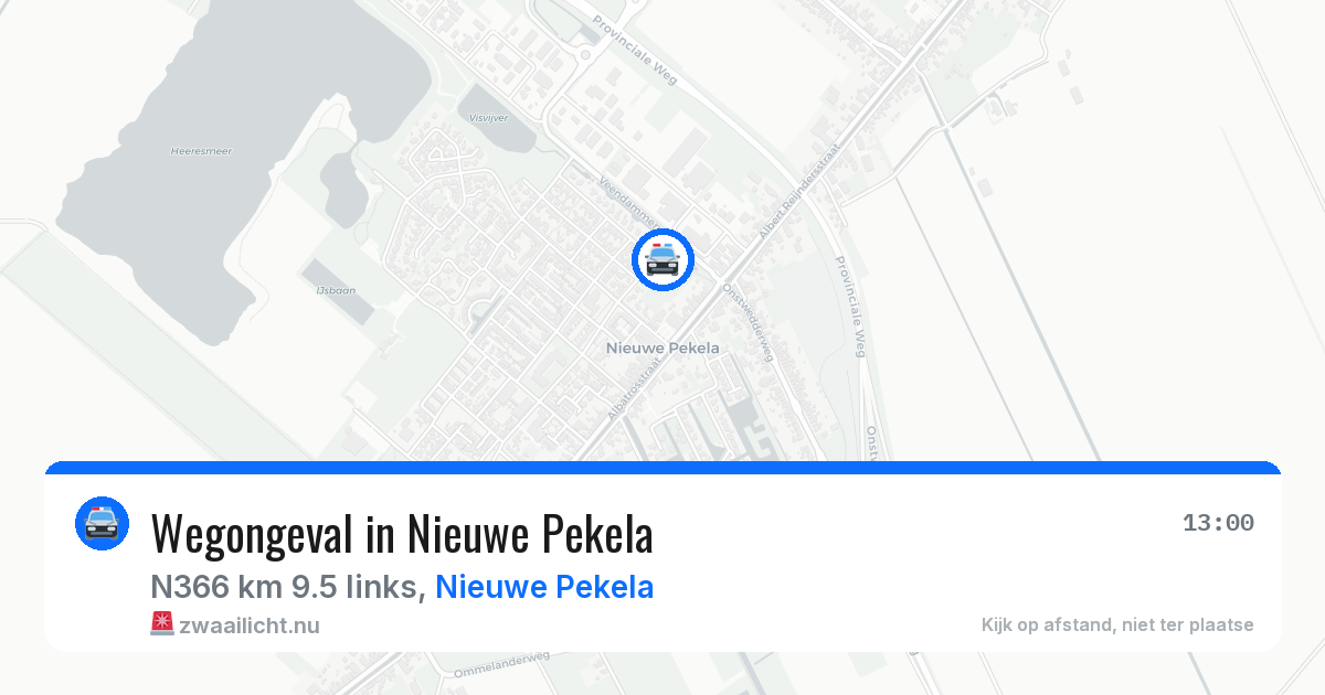 Wegongeval in Nieuwe Pekela — 16 apr 2026