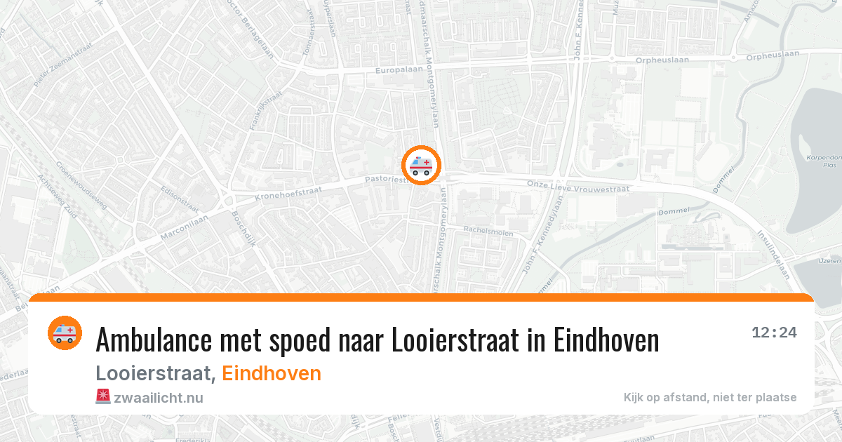 Ambulance met spoed naar Looierstraat in Eindhoven — 9 apr 2026