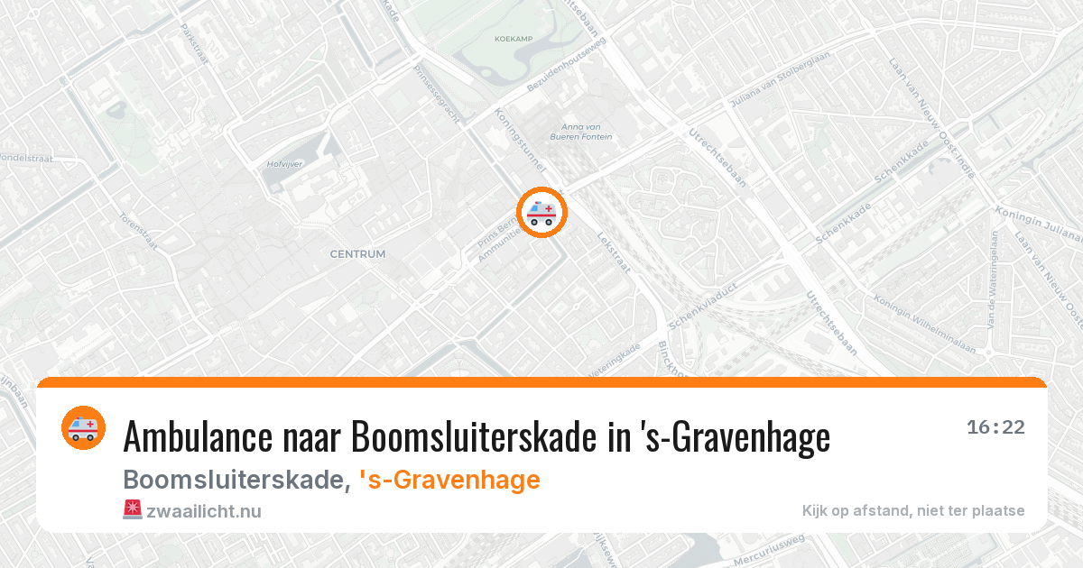 Ambulance naar Boomsluiterskade in 's-Gravenhage — 20 apr 2026