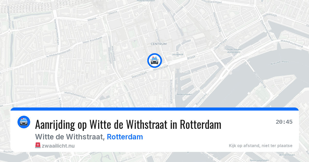 Aanrijding op Witte de Withstraat in Rotterdam — 14 mrt 2026