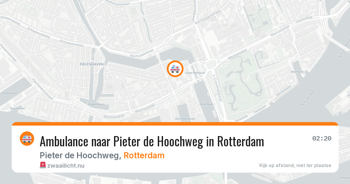 Ambulance naar Pieter de Hoochweg in Rotterdam — 26 jul 2026
