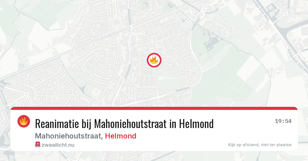 Reanimatie bij Mahoniehoutstraat in Helmond — 21 mrt 2026