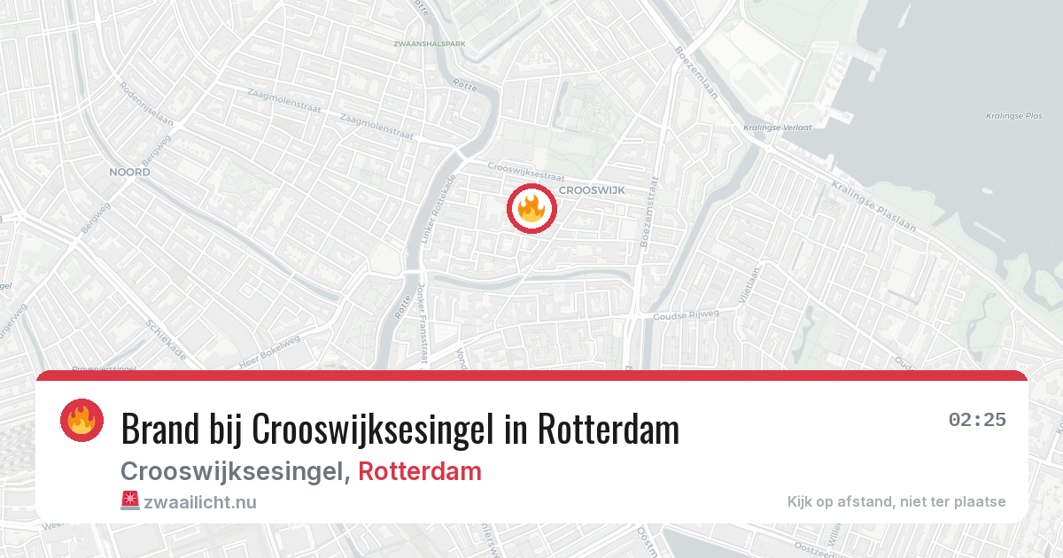 Brand bij Crooswijksesingel in Rotterdam — 16 jul 2026