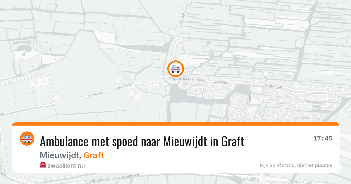 Ambulance met spoed naar Mieuwijdt in Graft — 28 jun 2026