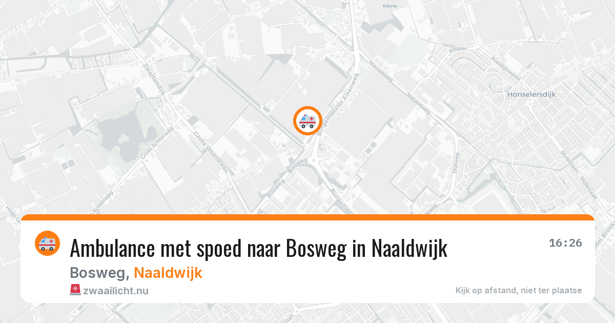 Ambulance met spoed naar Bosweg in Naaldwijk — 1 jun 2026
