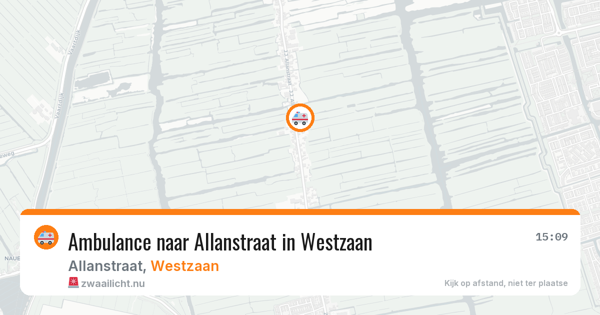 Ambulance naar Allanstraat in Westzaan — 13 jul 2026