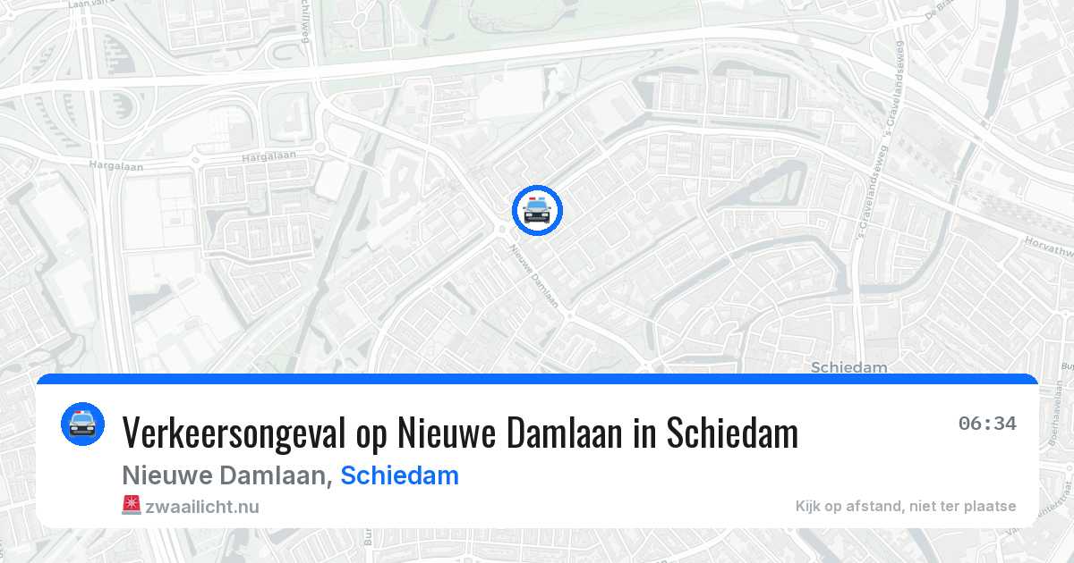 Verkeersongeval op Nieuwe Damlaan in Schiedam — 13 apr 2026