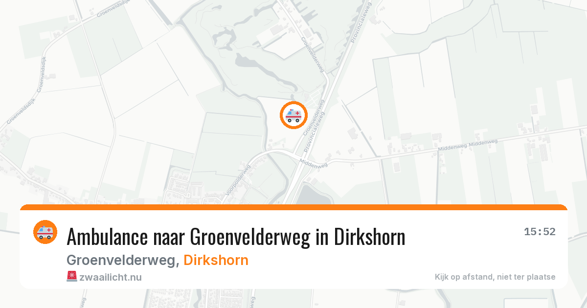 Ambulance naar Groenvelderweg in Dirkshorn — 26 mei 2026