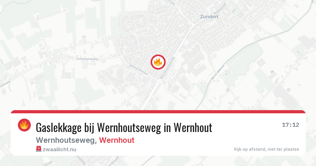 Gaslekkage bij Wernhoutseweg in Wernhout — 3 mei 2026