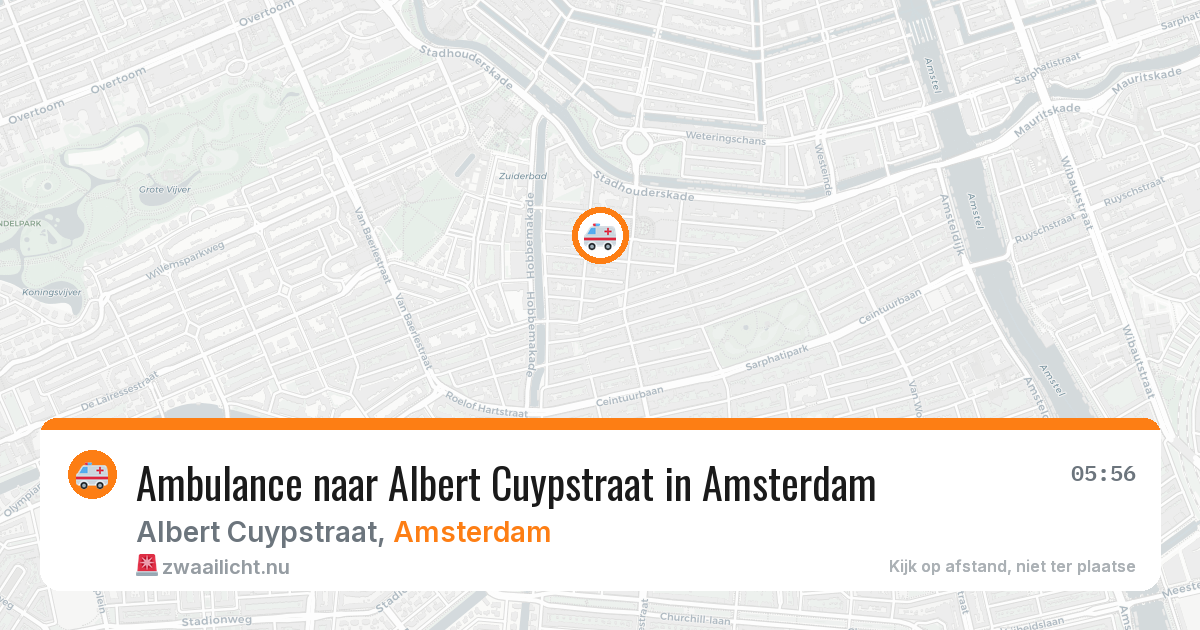 Ambulance naar Albert Cuypstraat in Amsterdam — 18 jul 2026